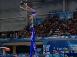 Украинский дуэт взял историческую "бронзу" в акробатике на юношеской Олимпиаде