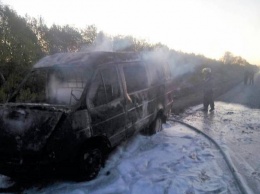 В Славянском районе сгорел грузовой автомобиль