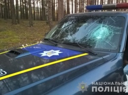 На Ровенщине 200 "янтарщиков" в балаклавах побили машины полиции