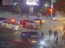 Появилось видео момента ДТП и возгорания автомобиля