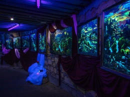 В одесских катакомбах открыли первую в Украине подземную художественную галерею: картины светятся в темноте