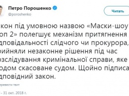 Порошенко подписал закон "маски-шоу стоп-2"