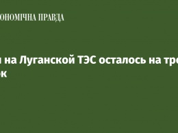 Угля на Луганской ТЭС осталось на трое суток
