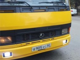 В Керчи водитель маршрутки вел себя неадекватно (видео)