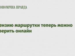 Лицензию маршрутки теперь можно проверить онлайн