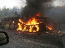 В ДНР сгорели сразу девять танков
