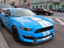 В Украине засняли заряженный Ford Mustang Shelby на иностранных номерах