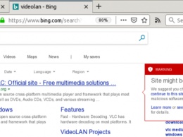 Microsoft Bing начал предупреждать о вредоносной активности на сайте VideoLan