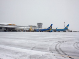 В аэропорту "Борисполь" предупредили о возможных задержках рейсов из-за снегопада
