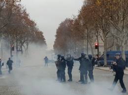 Протестующих в Париже заставили плакать
