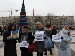 Украинцы в Польше провели акцию в поддержку пленных моряков