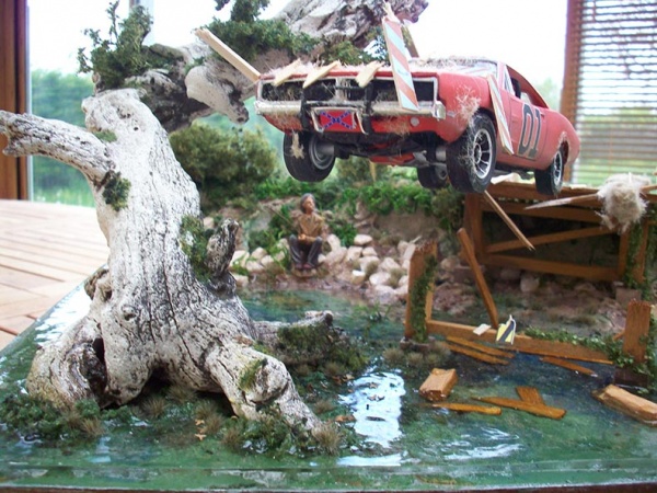Фантастика в миниатюре: крутая диорама с моделькой Dodge Charger 1969 года
