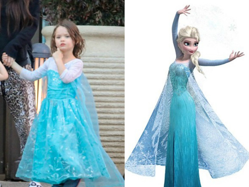 4-летний сын Меган Фокс расхаживает в платье принцессы Эльзы