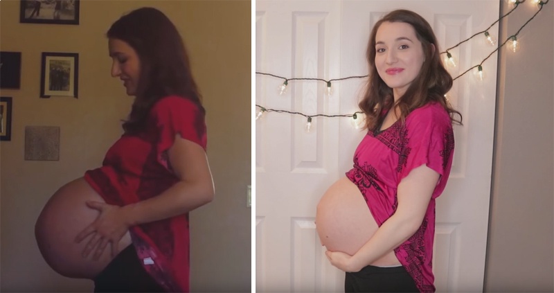 Мама опубликовала свои фото во время беременности двойней и одним ребенком. Разница удивила всех!