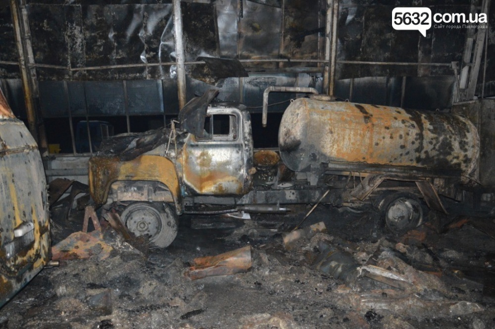 В филиале Павлоградской автобазы произошел пожар: сгорели 9 автобусов и 8 авто