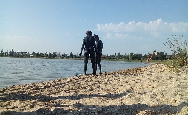 Дикий пляж Бердянска, лето 2018
