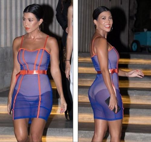 Ким Кардашьян В Прозрачном Платье