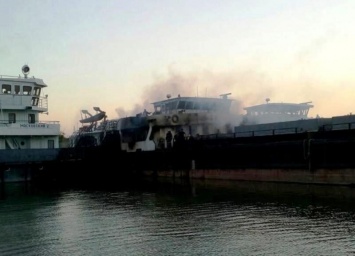 Пожар на Дунае: на Килийском судоремонтном заводе горел теплоход