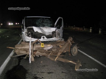 ДТП на Тернопольщине: Renault Trafic врезался в подводу - два человека погибли. ФОТО