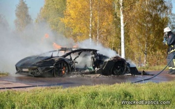 В Швеции сгорел Lamborghini Aventador
