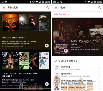 В Сети появились первые скриншоты Apple Music для Android