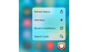 Новый твик позволяет использовать жесты 3D Touch для Cydia в iOS 9