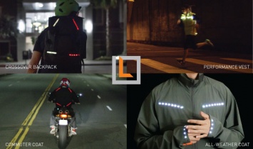 Проект безопасных мотокурток и рюкзаков со светом от Lumenus