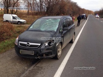 ДТП на Львовщине: на трассе Киев-Чоп Opel Zafira сбил насмерть парня. ФОТО