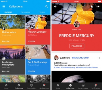 Google+ перезапустила приложение для iOS в новом дизайне
