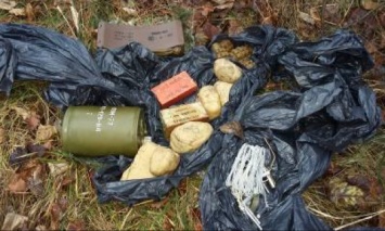 В Донецкой обл. поблизости с ЖД-станцией обнаружен тайник с взрывчаткой и минами
