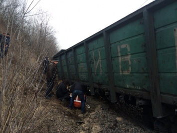 Во Львовской области грузовой поезд сошел с рельсов, 2 вагона упали в реку