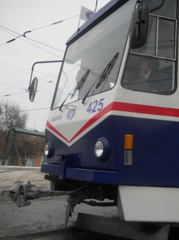 В Запорожье курсирует "юбилейный" трамвай
