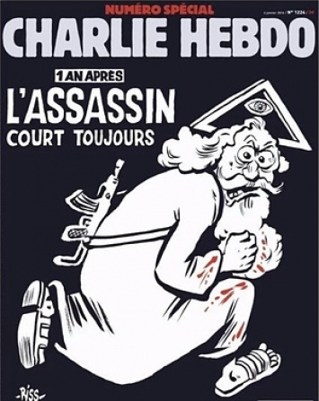 Charlie Hebdo показал обложку памятного миллионного тиража журнала