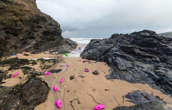 Тысячи бутылок Vanish загрязнили английский пляж (ФОТО)