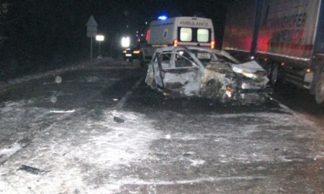 В ДТП в Ровенской обл. сгорели три автомобиля, погиб 1 человек