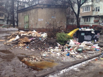 Фотофакт: в Запорожье за "Украиной" "выросла" огромная куча мусора