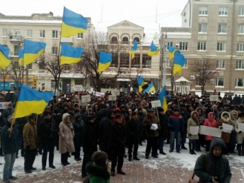 В Кировограде начался митинг против переименования города в Ингульск