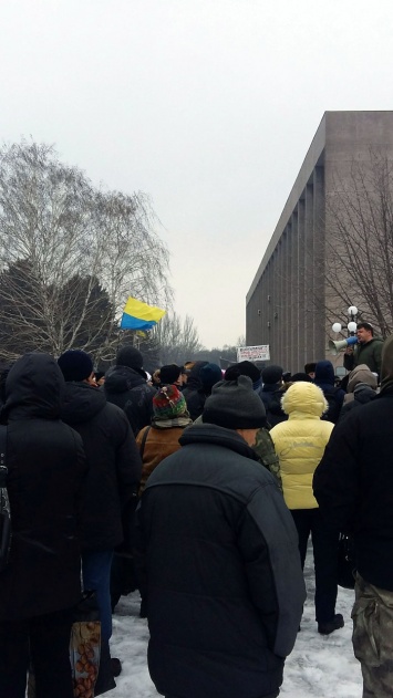 Семенченко выступал на митинге под перевернутым флагом Украины (ФОТО)