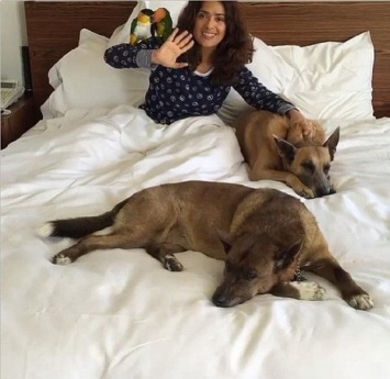 Сальма Хайек надеется, что полиция разыщет убийц ее пса Моцарта