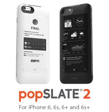 Представлен чехол popSlate 2 для iPhone с небьющимся экраном E Ink и дополнительной батареей [видео]