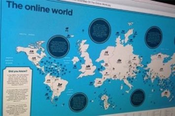 В Британии составлена карта мира по количеству интернет-доменов