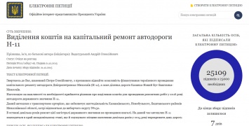 Петиция николаевского нардепа о выделении денег на ремонт днепропетровской трассы будет рассмотрена Президентом