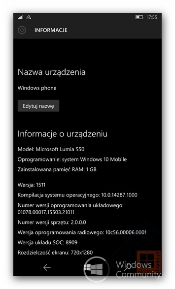 Опубликован скриншот Windows 10 Mobile сборки 14287