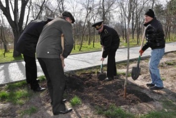 Одесские пограничники восстановили ведомственную аллею в парке