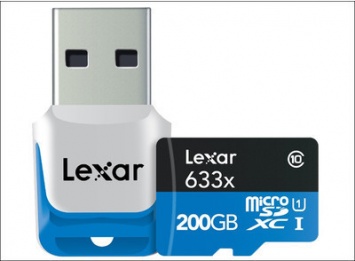 Состоялся анонс карт памяти Lexar 633x microSDXC UHS-I емкостью до 200 ГБ