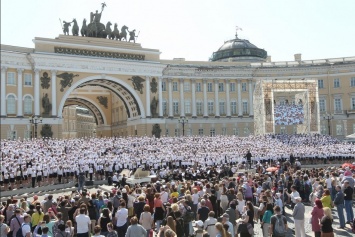 В Петербурге выступил сводный хор численностью более 2 тысяч человека