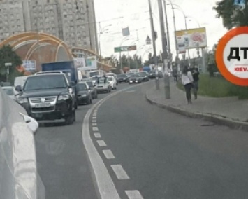 Не фотошоп: водители освободили автобусные полосу в Киеве (ФОТО)