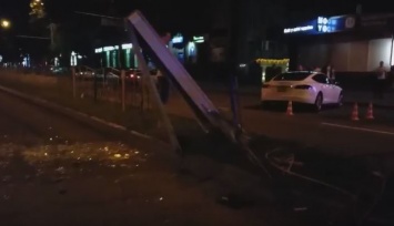 Появилось видео с места ДТП в центре Запорожья