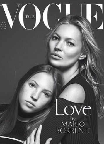 Кейт Мосс со своей дочерью на обложке Vogue