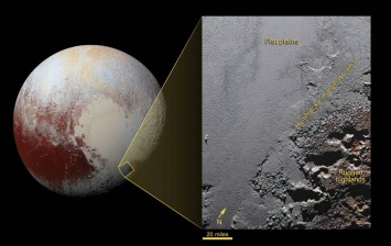 NASA представило новый цветной снимок поверхности Плутона